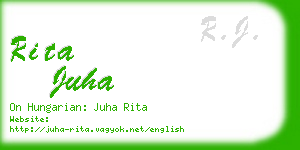 rita juha business card